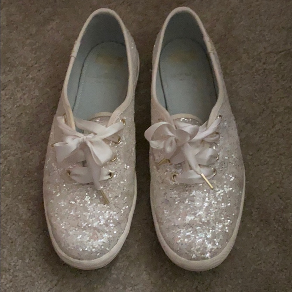 Keds Kate Spade Glitter Champion White